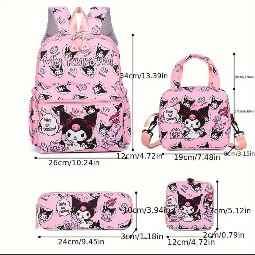 Hello Kitty Pink Backpack Set - Picture 2 of 4